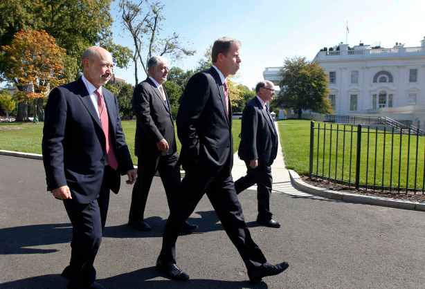 Company CEOs arrive at the White House in Washington